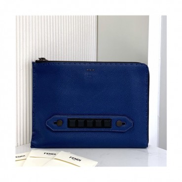 [펜디]Fendi 2021 Men's Leather Clutch Bag,30cm 