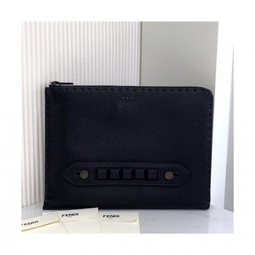 [펜디]Fendi 2021 Men's Leather Clutch Bag,30cm 