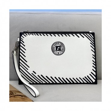 [펜디] Fendi 2020 Mm/Wm Leather Clutch Bag,30cm 