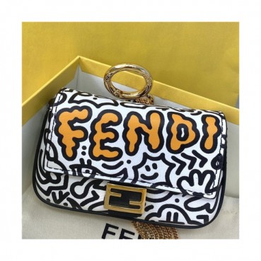[펜디] Fendi 2020 Mini Leather Clutch Bag,11cm 