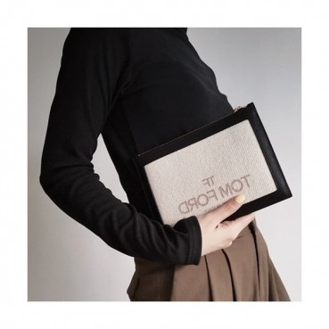 Tom Ford 2020 Denim Clutch Bag,21/34cm 