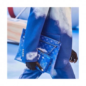 Louis Vuitton 2020 PVC Clutch Bag,36cm 