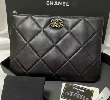 Chanel 2023 Leather Clutch Bag,28,35cm 