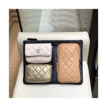 Chanel 2020 Leather Clutch Bag,28CM 