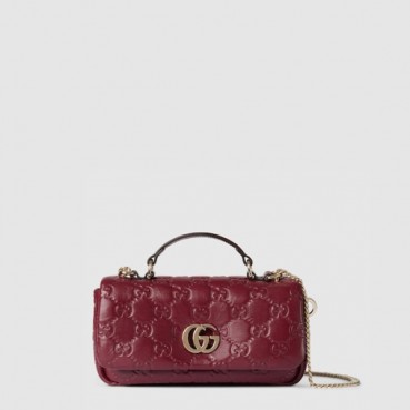 구찌 여성 GG 밀라노 미니 탑 핸들백 