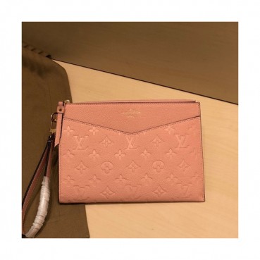 Louis Vuitton 2020 Melanie Pochette Leather Clutch Bag,23cm