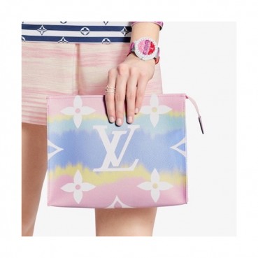 Louis Vuitton 2020 PVC Clutch Bag,25cm 