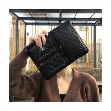 Chanel 2020 Leather Clutch Bag,27.5CM 