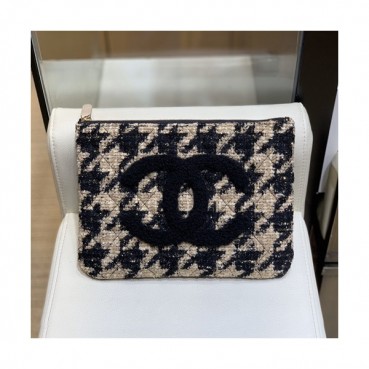 Chanel 2019 Women Tweed Clutch Bag,28cm 