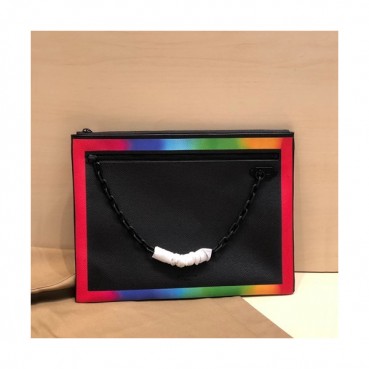 Louis Vuitton 2019 Leather Clutch ,35.5cm 