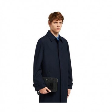 Prada Mens 2019 Mens Leather Clutch Bag ,26.5CM 
