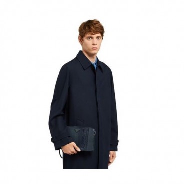 Prada Mens 2019 Mens Leather Clutch Bag ,26.5CM 