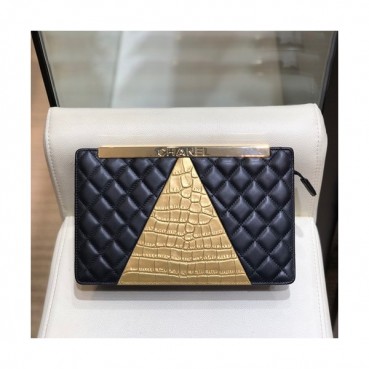 Chanel 2019 Leather Clutch Bag,26CM 