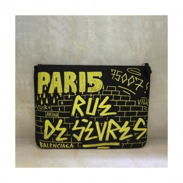 Balenciaga 2019 Leather Clutch Bag,34CM 