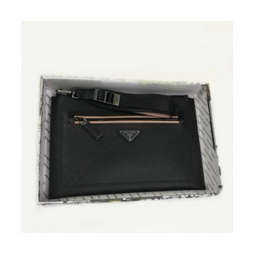 Prada 2019 Saffiano Mens Clutch Bag ,28CM 