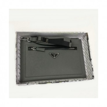 Prada 2019 Saffiano Mens Clutch Bag ,28CM 