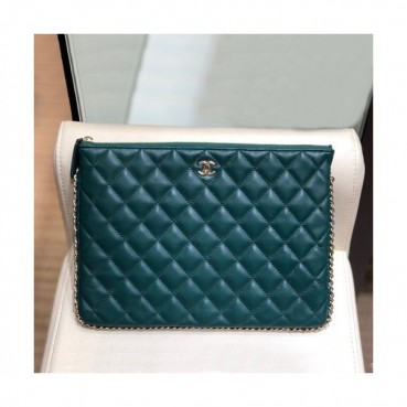 Chanel 2019 Leather Clutch Bag,28CM 