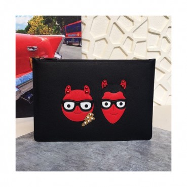 Dolce&Gabbana 2019 Leather Clutch Bag ,30CM 