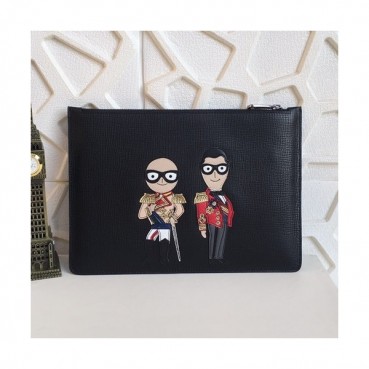 Dolce&Gabbana 2019 Leather Clutch Bag ,27CM 