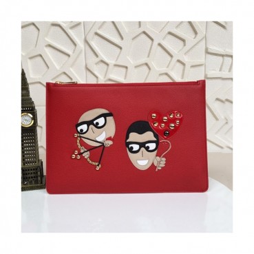 Dolce&Gabbana 2019 Leather Clutch Bag ,30CM 