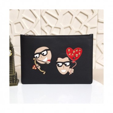 Dolce&Gabbana 2019 Leather Clutch Bag ,30CM 