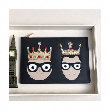 Dolce&Gabbana 2019 Leather Clutch Bag ,30CM 