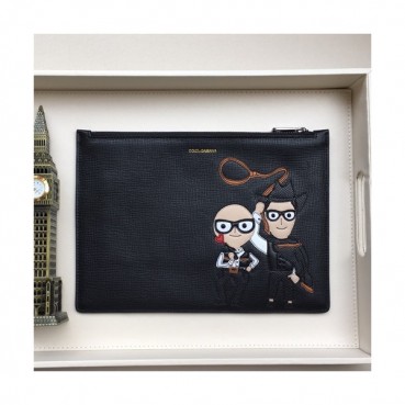 Dolce&Gabbana 2019 Leather Clutch Bag ,28CM 