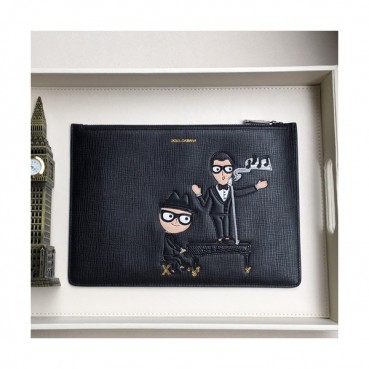 Dolce&Gabbana 2019 Leather Clutch Bag ,27CM 