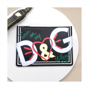 Dolce&Gabbana 2019 Leather Clutch Bag ,28CM 