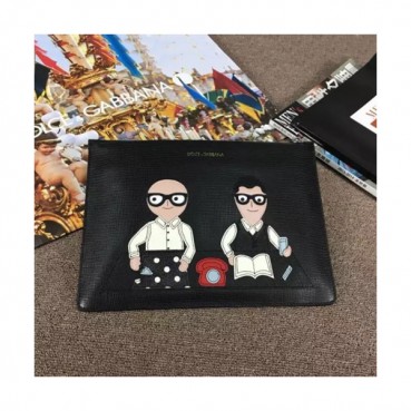 Dolce&Gabbana 2019 Leather Clutch Bag ,27CM 