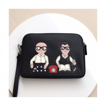 Dolce&Gabbana 2019 Leather Clutch Bag ,26CM 