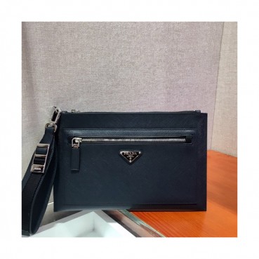 Prada 2019 Saffiano Mens Clutch Bag ,28CM 