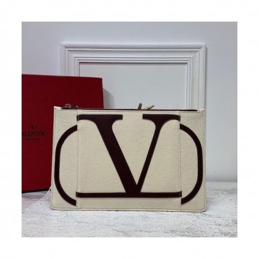 Valentino 2019 Garavani Canvas Clutch Bag,30CM 