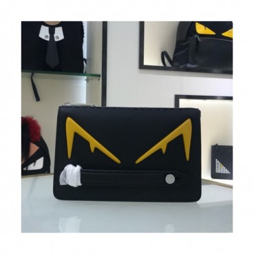 Fendi 2019 Leather Clutch Bag ,24CM 