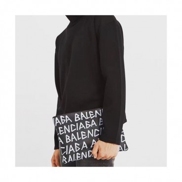 Balenciaga 2019 Leather Clutch Bag,34CM 