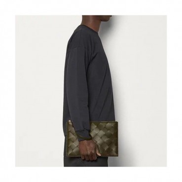 Bottega Veneta 2019 Leather Clutch Bag,30cm 