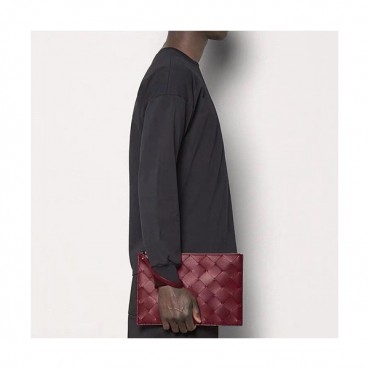 Bottega Veneta 2019 Leather Clutch Bag,30cm 