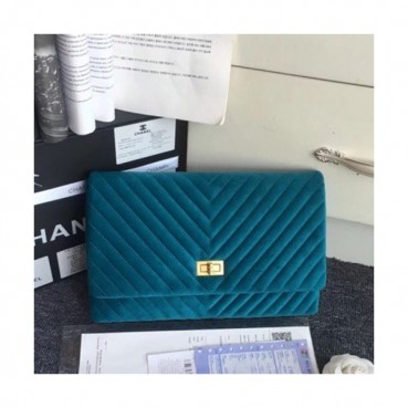 Chanel 2019 Velvet Women Clutch Bag ,28CM 