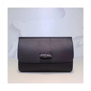 Gucci 2019 Leather Bamboo Clutch Bag ,31.5CM 