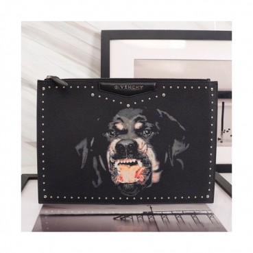 Givenchy 2019 Leather Clutch Bag,32cm 