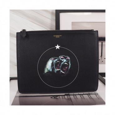 Givenchy 2019 Leather Clutch Bag,30cm 
