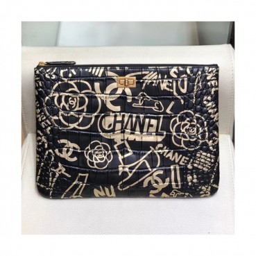 Chanel 2019 Leather Women Clutch Bag ,28CM 