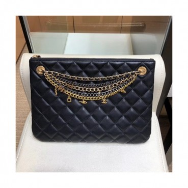 Chanel 2019 Leather Women Clutch Bag ,28CM 