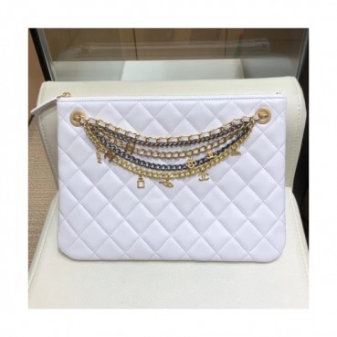 Chanel 2019 Leather Women Clutch Bag ,28CM 