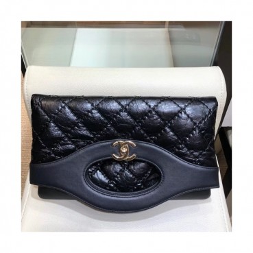 Chanel 2019 Leather Women Clutch Bag ,37CM 