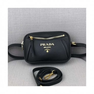Prada 2019 Leather Hip Sack / Clutch Bag / Shoulder Bag,19cm 
