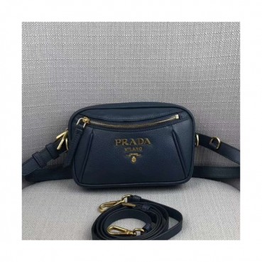 Prada 2019 Leather Hip Sack / Clutch Bag / Shoulder Bag,19cm 