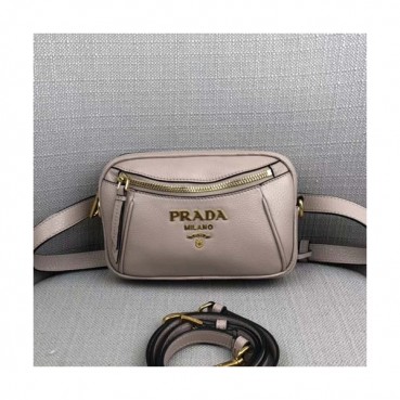 Prada 2019 Leather Hip Sack / Clutch Bag / Shoulder Bag,19cm 