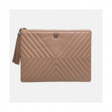 Chanel 2019 Leather Women Clutch Bag ,28CM 