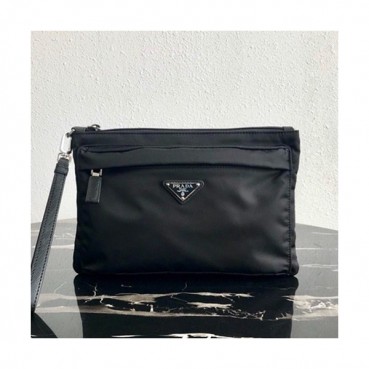 Prada 2019 Nylon Mens Clutch Bag ,28CM 